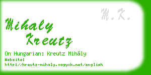 mihaly kreutz business card