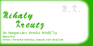 mihaly kreutz business card